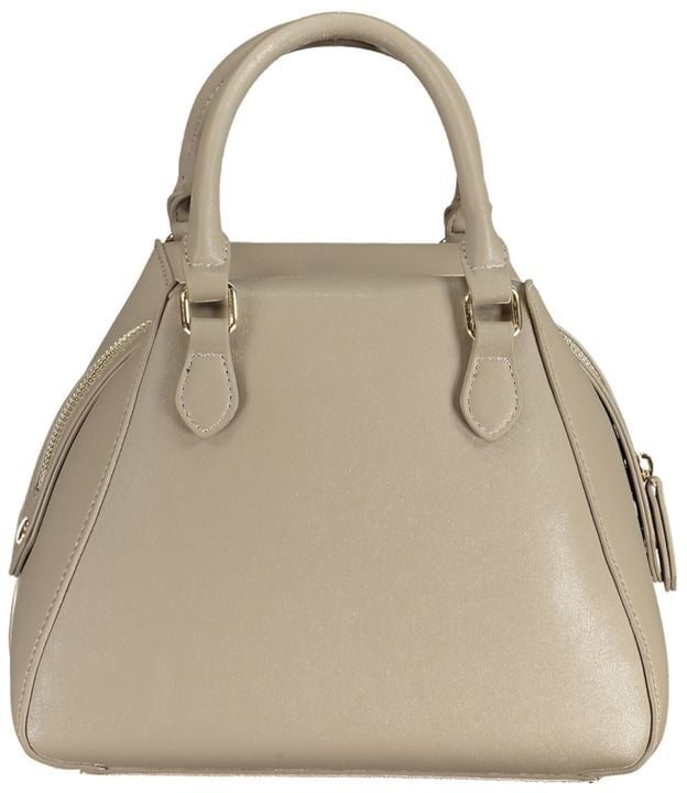 Valentino by Mario Valentino Mario Valentino Beige Polyurethane Women Handbag Maroon