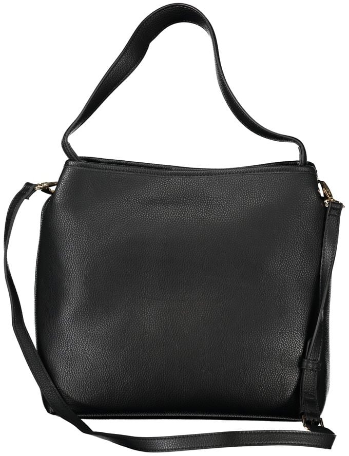 Valentino by Mario Valentino Mario Valentino Black Polyurethane Women's Bag Zwart