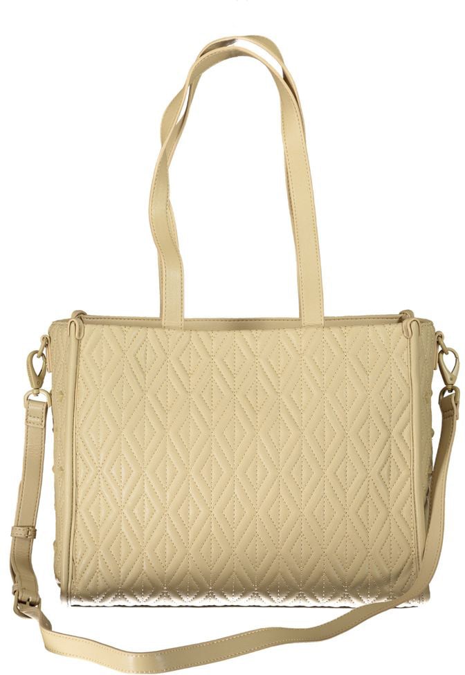 Valentino by Mario Valentino Mario Valentino Beige Polyurethane Women Handbag Zwart