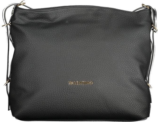 Valentino by Mario Valentino Mario Valentino Black Polyurethane Women Handbag Zwart
