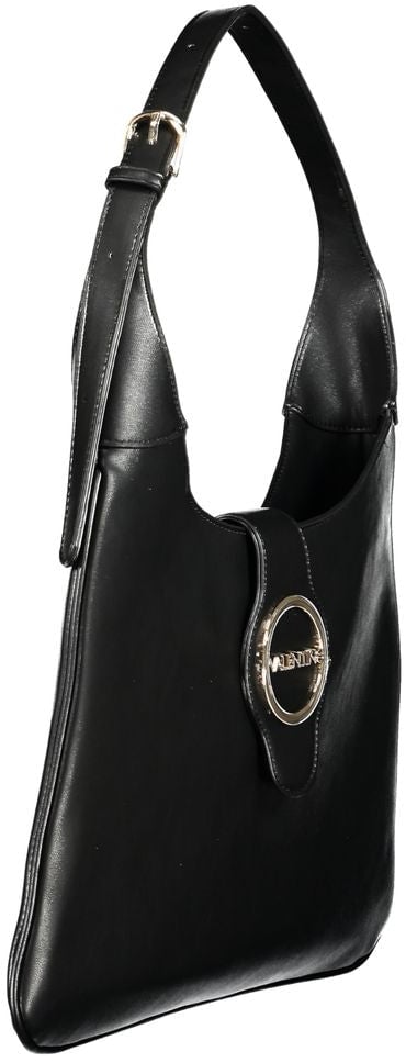 Valentino by Mario Valentino Mario Valentino Black Polyurethane Women Handbag Zwart