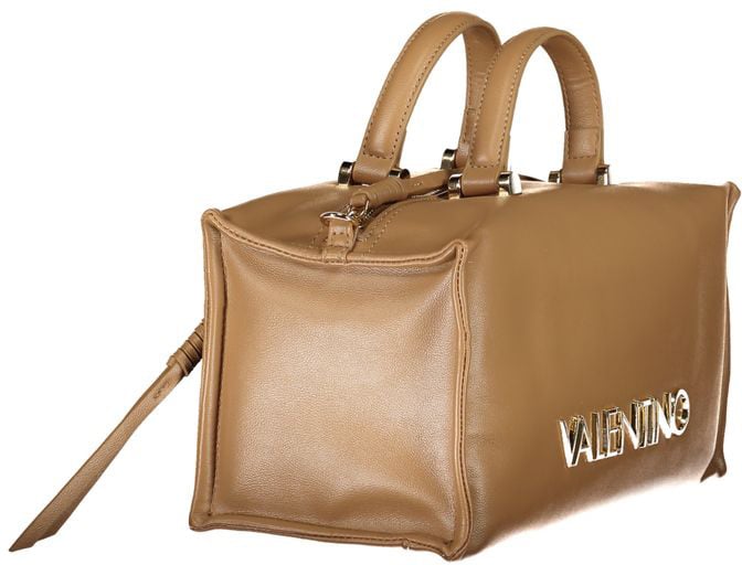 Valentino by Mario Valentino Mario Valentino Beige Polyurethane Women Handbag Zwart