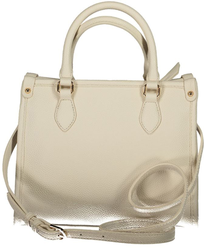 Valentino by Mario Valentino Mario Valentino Beige Polyurethane Women Handbag Zwart