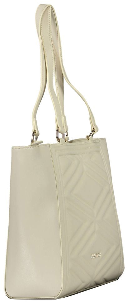 Valentino by Mario Valentino Mario Valentino Beige Polyurethane Women Handbag Zwart