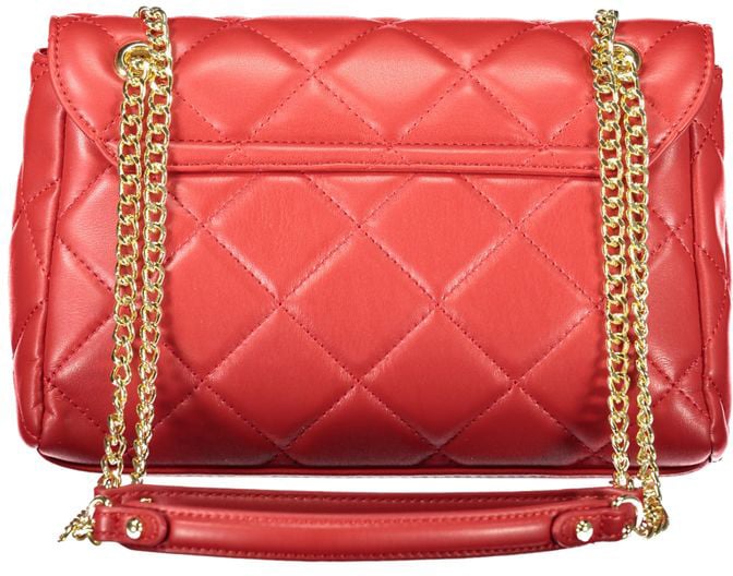 Valentino by Mario Valentino Mario Valentino Rosso Polyurethane Women's Bag with Chain and Internal Pockets Wit