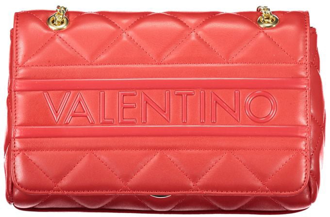 Valentino by Mario Valentino Mario Valentino Rosso Polyurethane Women's Bag with Chain and Internal Pockets Wit