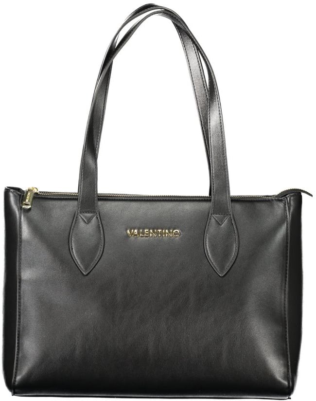 Valentino by Mario Valentino Mario Valentino Black Polyurethane Women Handbag Zwart