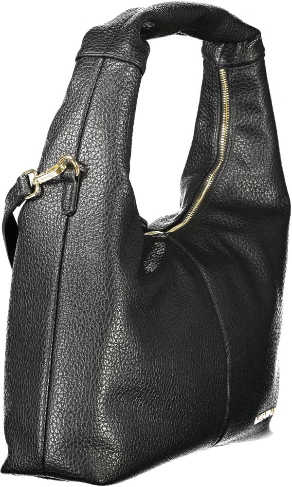 Valentino by Mario Valentino Mario Valentino Black Polyurethane Women Shoulder Bag Zwart
