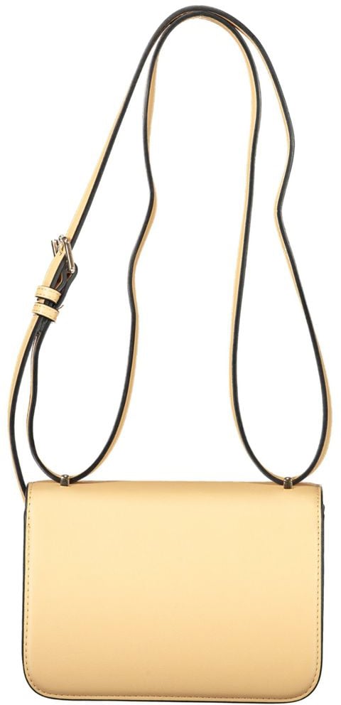 Valentino by Mario Valentino Mario Valentino Beige Polyurethane Women Handbag Zwart