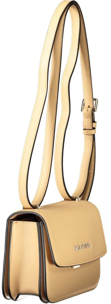Valentino by Mario Valentino Mario Valentino Beige Polyurethane Women Handbag Zwart