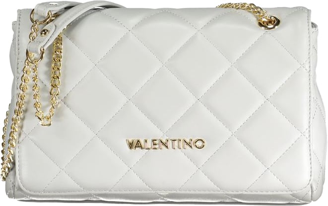 Valentino by Mario Valentino Mario Valentino Gray Polyurethane Women's Bag With Chain Shoulder Handle Zwart