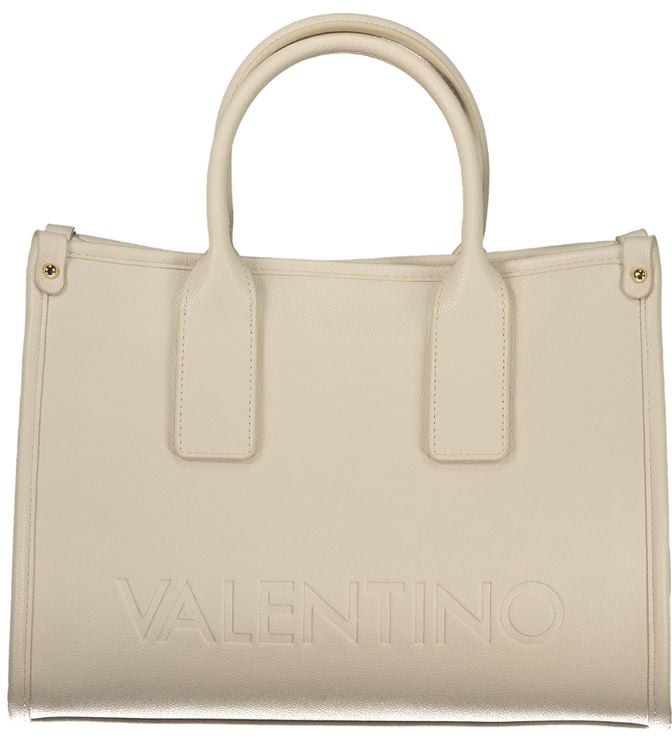 Valentino by Mario Valentino Mario Valentino Beige Polyurethane Women Handbag Maroon