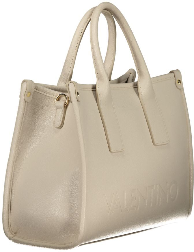 Valentino by Mario Valentino Mario Valentino Beige Polyurethane Women Handbag Maroon