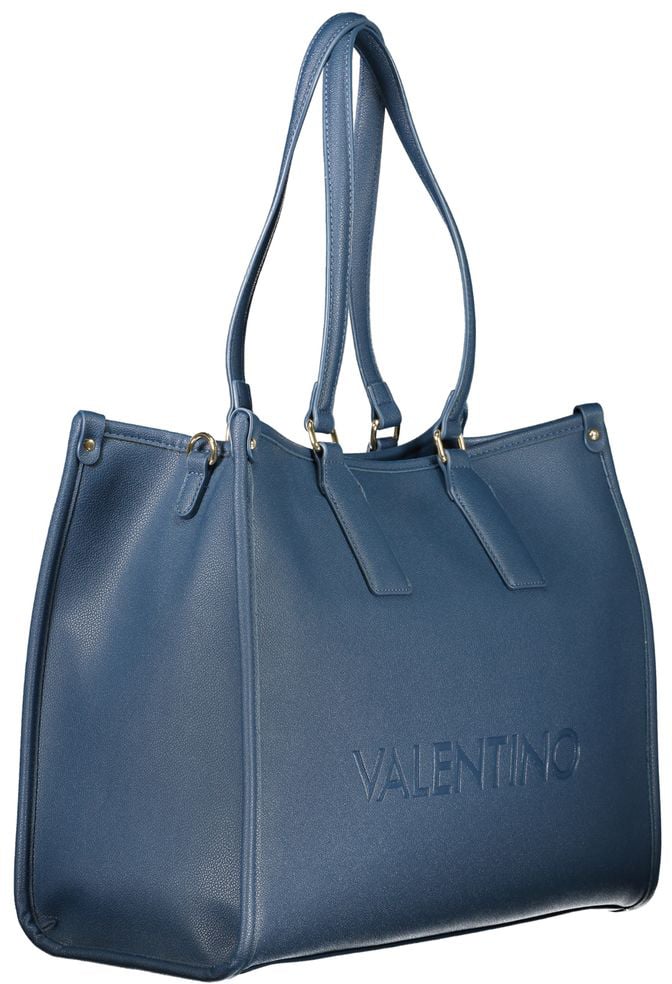 Valentino by Mario Valentino Mario Valentino Blue Polyurethane Women's Bag Zwart
