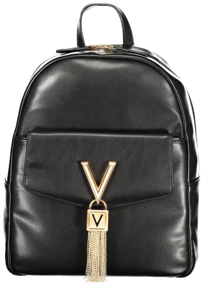 Valentino by Mario Valentino Mario Valentino Black Polyurethane Women's Backpack Zwart