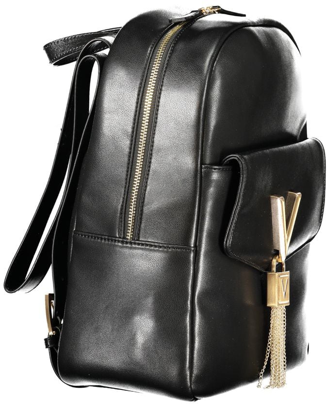 Valentino by Mario Valentino Mario Valentino Black Polyurethane Women's Backpack Zwart