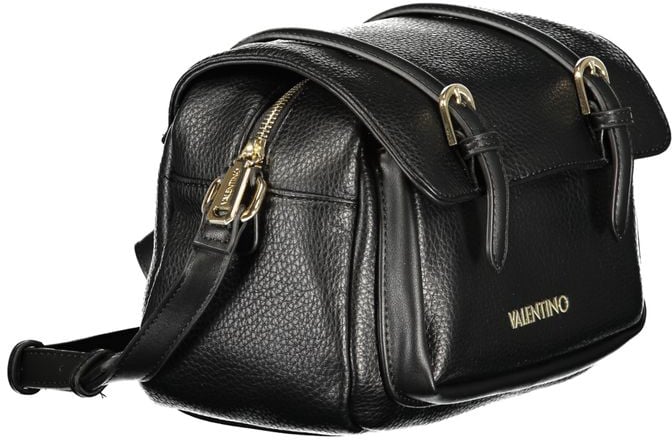 Valentino by Mario Valentino Mario Valentino Black Polyurethane Womens Bag Zwart