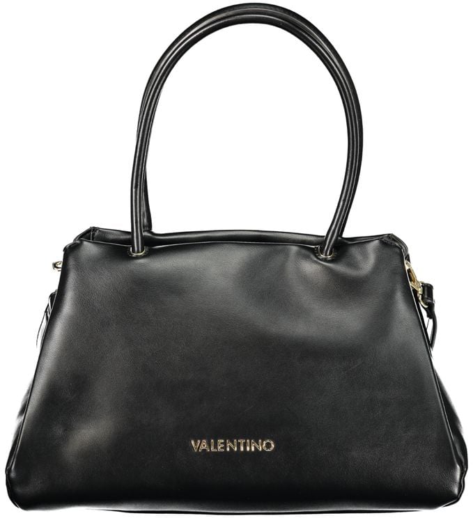 Valentino by Mario Valentino Mario Valentino Black Polyurethane Women's Bag Zwart