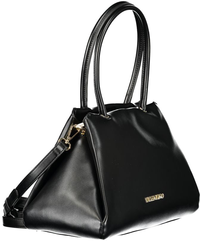 Valentino by Mario Valentino Mario Valentino Black Polyurethane Women's Bag Zwart