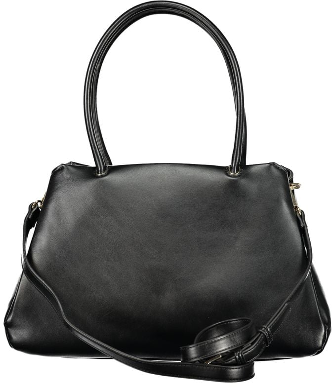 Valentino by Mario Valentino Mario Valentino Black Polyurethane Women's Bag Zwart
