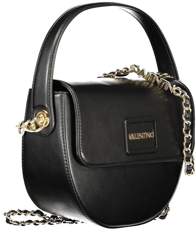 Valentino by Mario Valentino Mario Valentino Black Polyurethane Women's Handbag Zwart