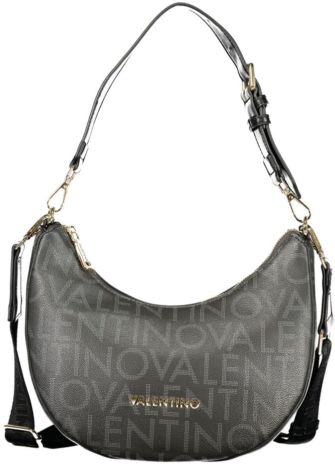 Valentino by Mario Valentino Mario Valentino Black Polyurethane Women Handbag Zwart