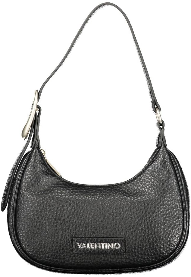 Valentino by Mario Valentino Mario Valentino Black Polyurethane Women Shoulder Bag Zwart