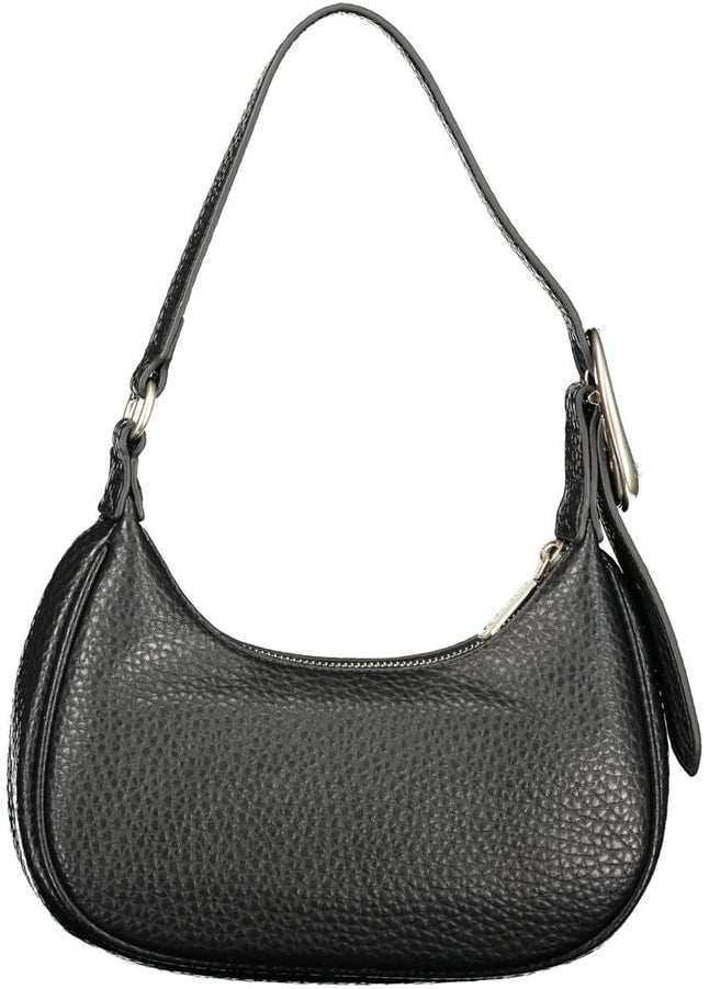 Valentino by Mario Valentino Mario Valentino Black Polyurethane Women Shoulder Bag Zwart