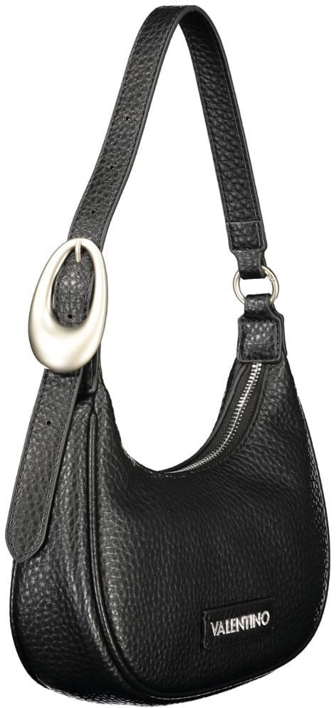 Valentino by Mario Valentino Mario Valentino Black Polyurethane Women Shoulder Bag Zwart