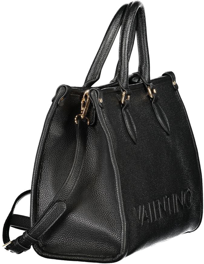Valentino by Mario Valentino Mario Valentino Black Polyurethane Women Handbag Zwart