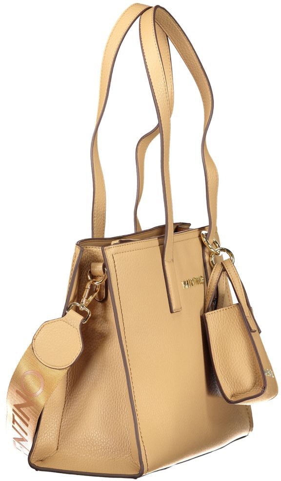 Valentino by Mario Valentino Mario Valentino Beige Polyurethane Women Handbag Zwart