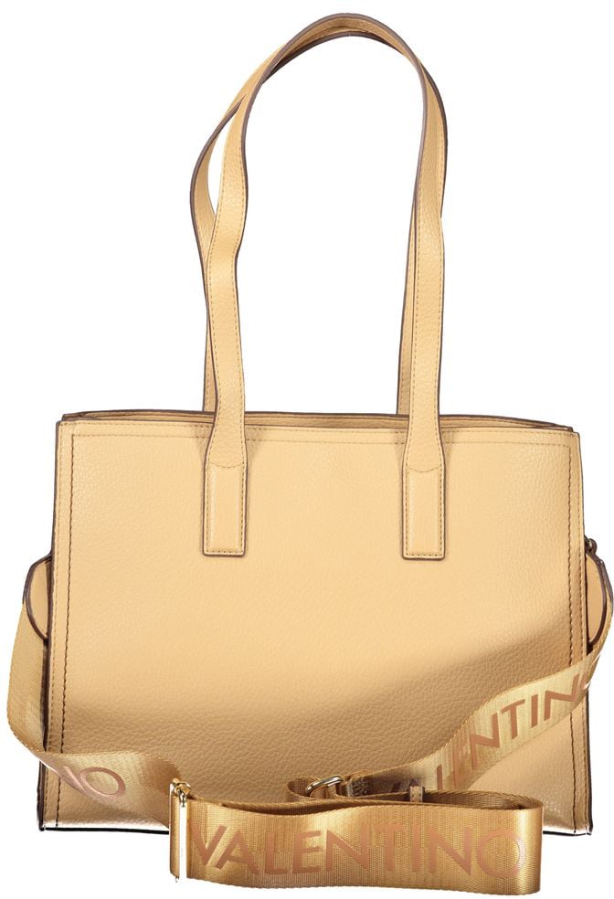 Valentino by Mario Valentino Mario Valentino Beige Polyurethane Women Handbag Zwart