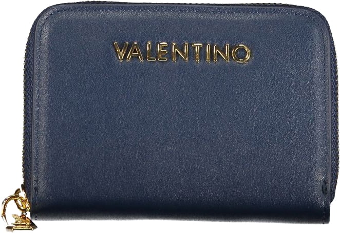 Valentino by Mario Valentino Mario Valentino Blue Polyurethane Women's Wallet Blauw