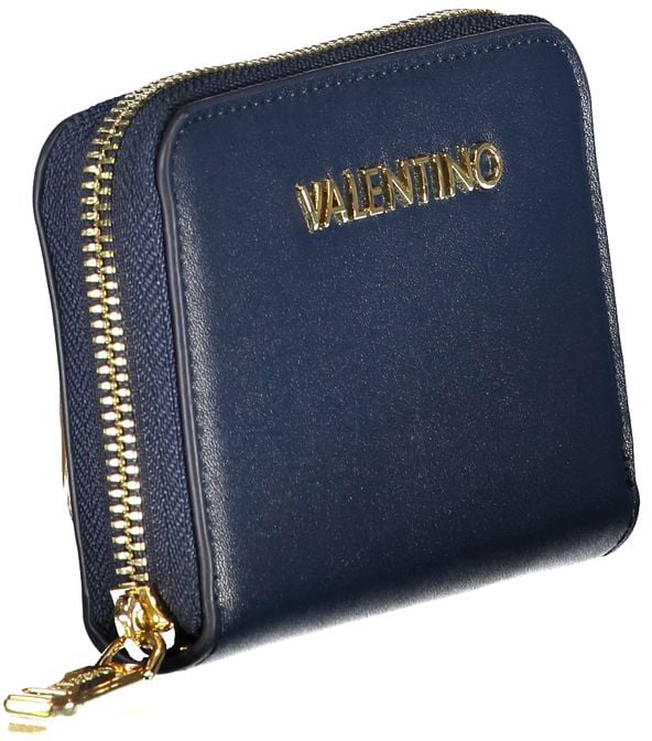 Valentino by Mario Valentino Mario Valentino Blue Polyurethane Women's Wallet Blauw