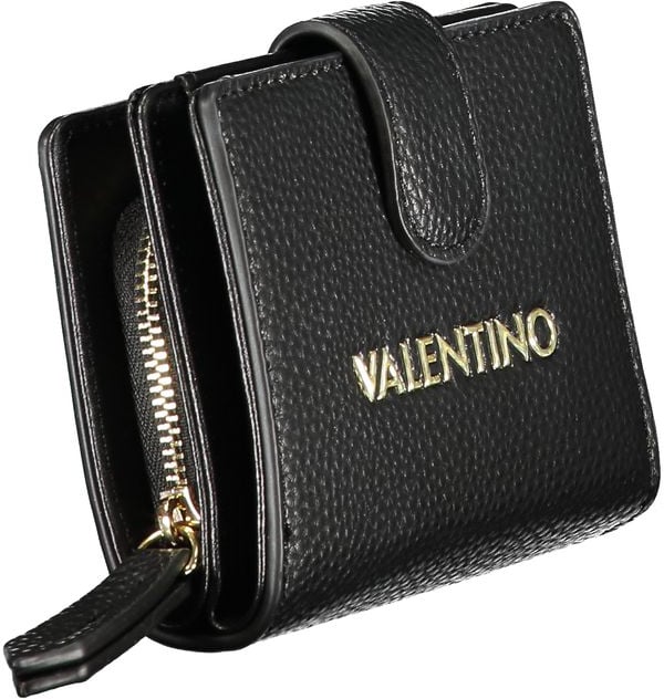 Valentino by Mario Valentino Mario Valentino Black Polyurethane Women Wallet Zwart