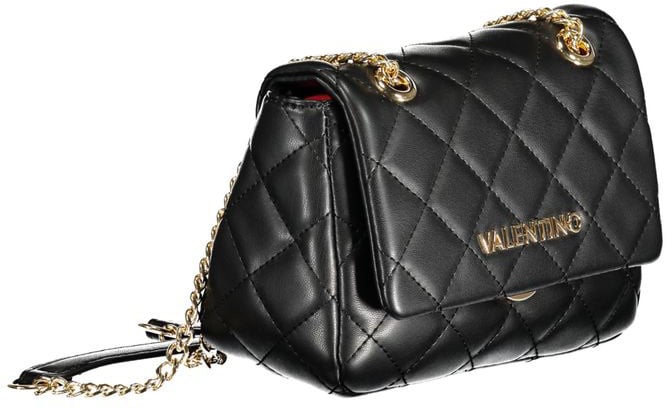 Valentino by Mario Valentino Mario Valentino Black Polyurethane Women Shoulder Bag Zwart