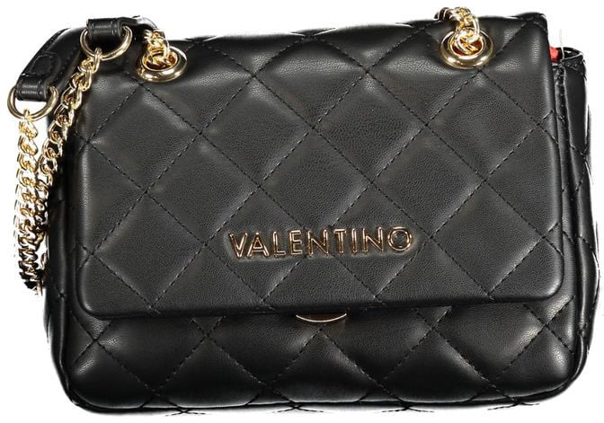 Valentino by Mario Valentino Mario Valentino Black Polyurethane Women Shoulder Bag Zwart
