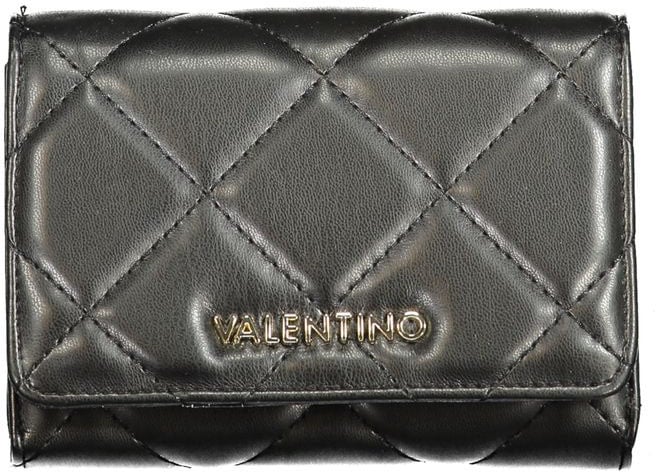 Valentino by Mario Valentino Mario Valentino Black Polyurethane Women's Wallet Zwart