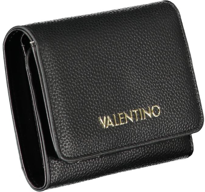 Valentino by Mario Valentino Mario Valentino Black Polyurethane Women Wallet Zwart