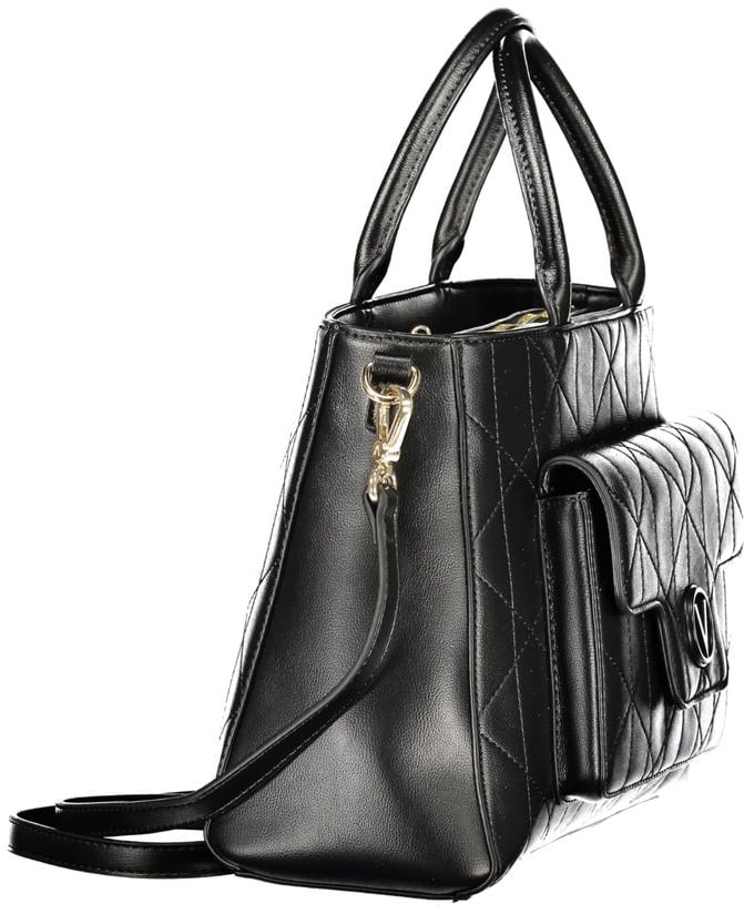 Valentino by Mario Valentino Mario Valentino Black Polyurethane Women's Bag Zwart