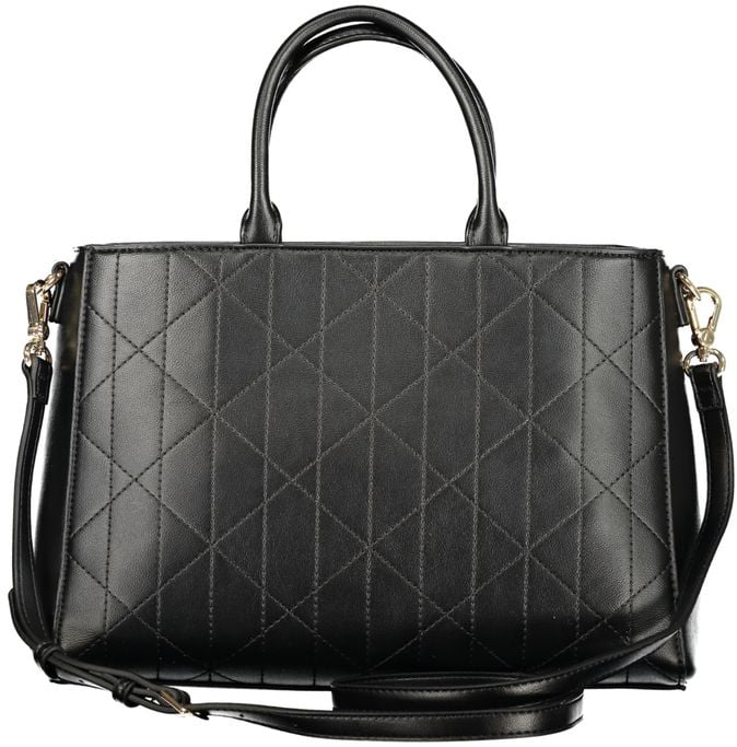 Valentino by Mario Valentino Mario Valentino Black Polyurethane Women's Bag Zwart