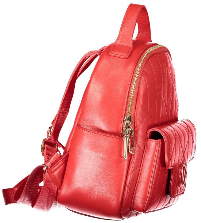 Valentino by Mario Valentino Mario Valentino Rosso Polyurethane Women's Backpack with External Pockets Rood