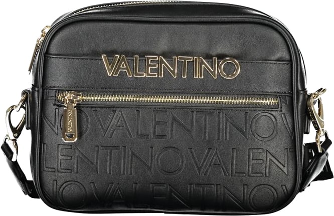 Valentino by Mario Valentino Mario Valentino Black Polyurethane Women's Bag Zwart