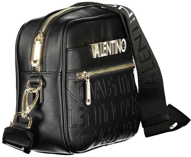 Valentino by Mario Valentino Mario Valentino Black Polyurethane Women's Bag Zwart
