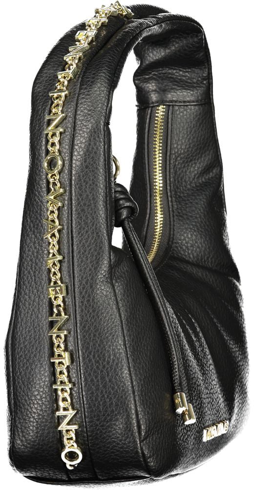 Valentino by Mario Valentino Mario Valentino Black Polyurethane Women's Bag Zwart