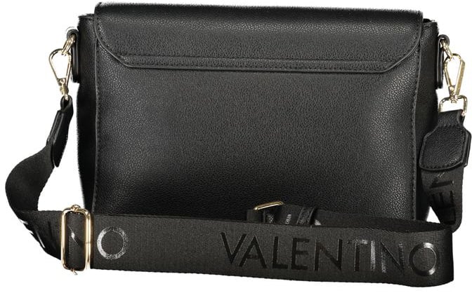 Valentino by Mario Valentino Mario Valentino Black Polyurethane Women's Bag Zwart