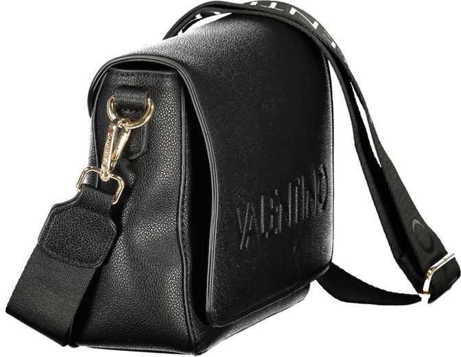 Valentino by Mario Valentino Mario Valentino Black Polyurethane Women's Bag Zwart