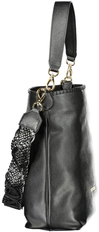 Valentino by Mario Valentino Mario Valentino Nero Polyurethane Women Bag Zwart