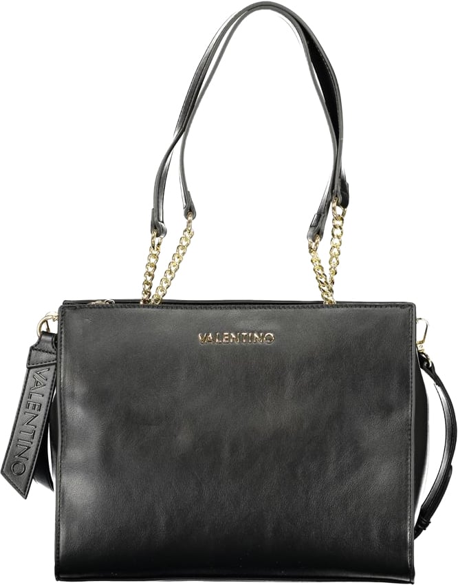 Valentino by Mario Valentino Mario Valentino Black Polyurethane Womens Bag Zwart