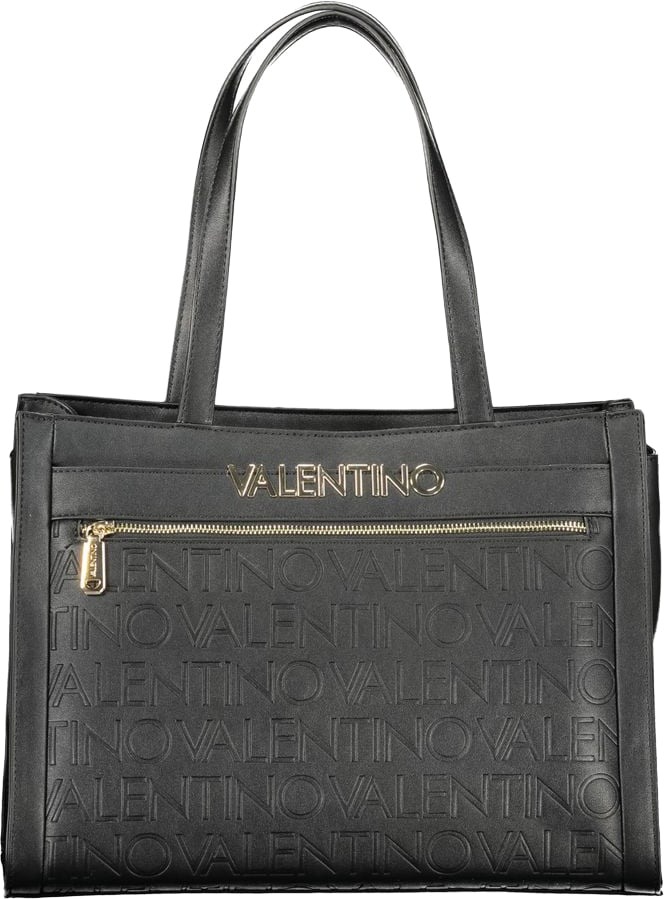 Valentino by Mario Valentino Mario Valentino Nero Polyurethane Women's Bag With Multiple Compartments Zwart